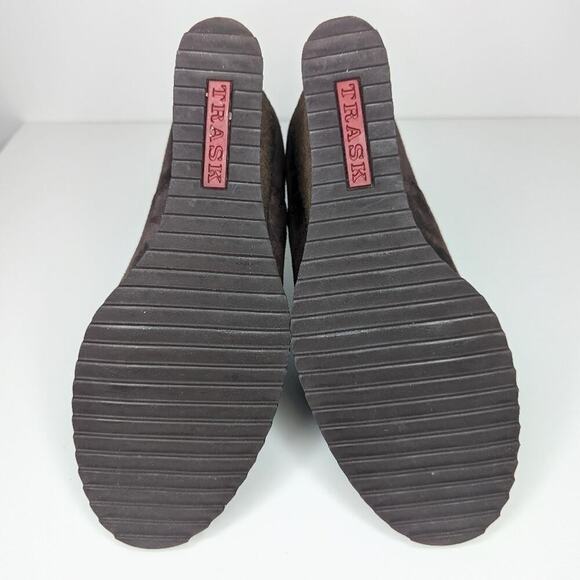 Trask brown suede wedge heel Chelsea boots size 7 - Picture 6 of 9